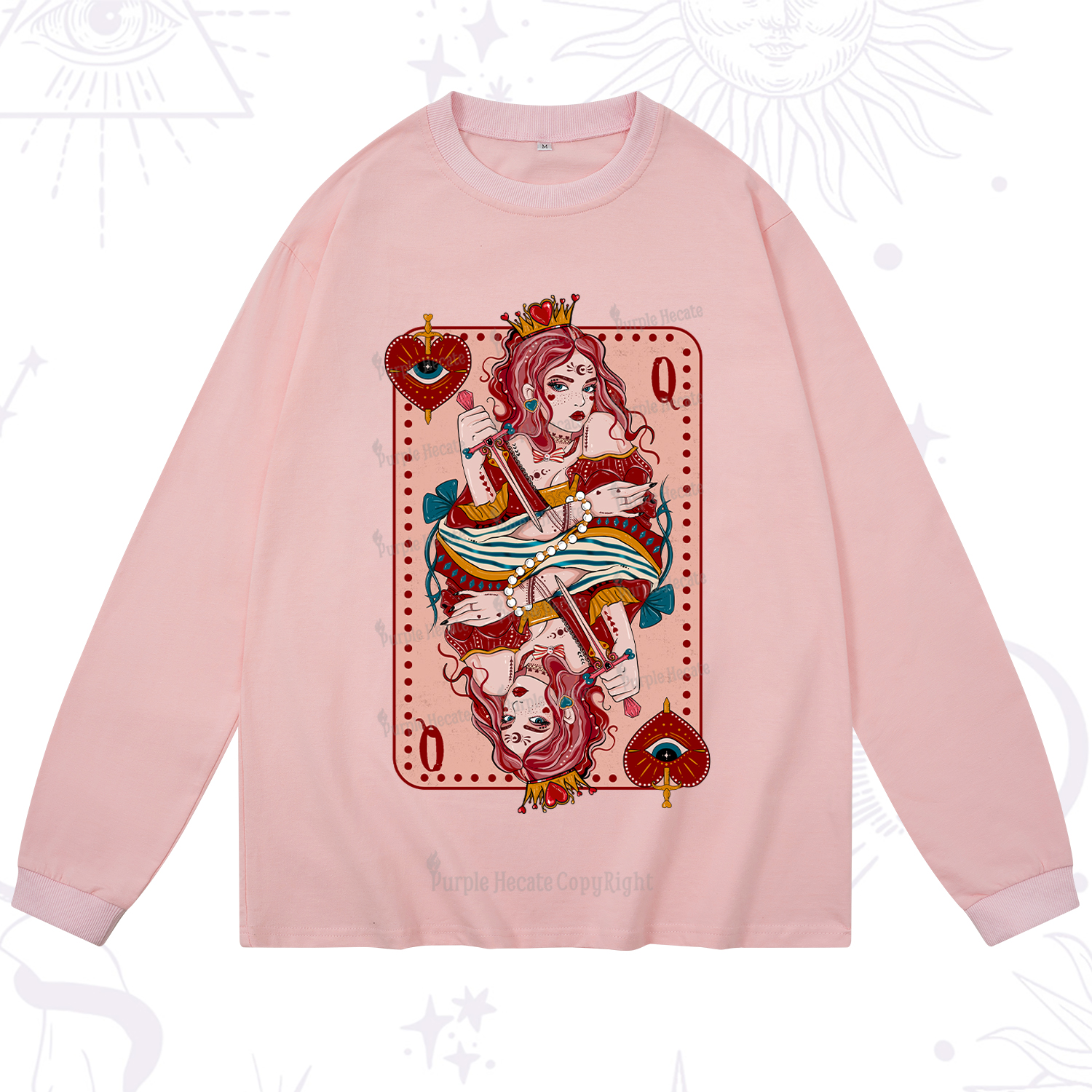 Purplehecate Queen of Hearts Long Sleeve T-Shirt