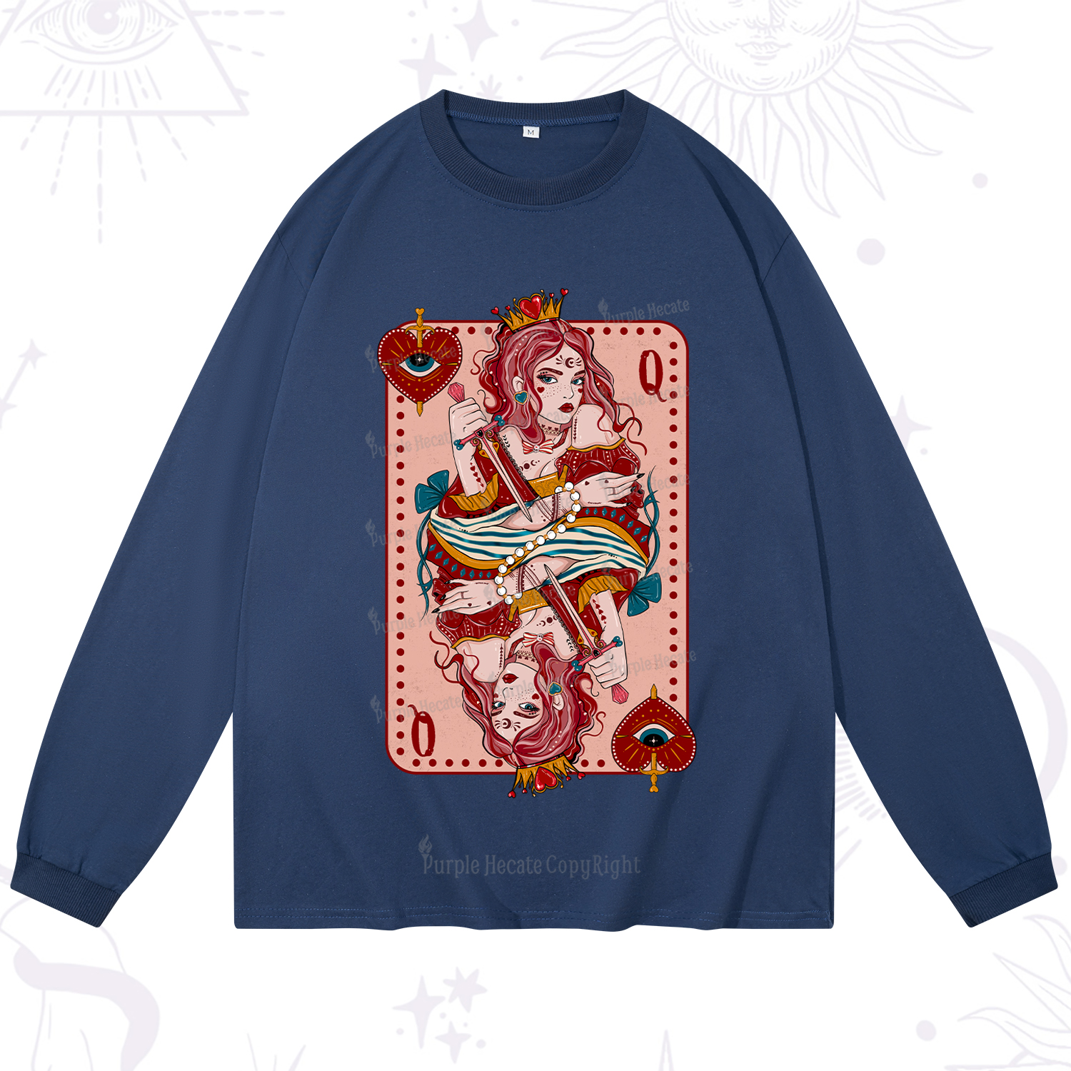 Purplehecate Queen of Hearts Long Sleeve T-Shirt
