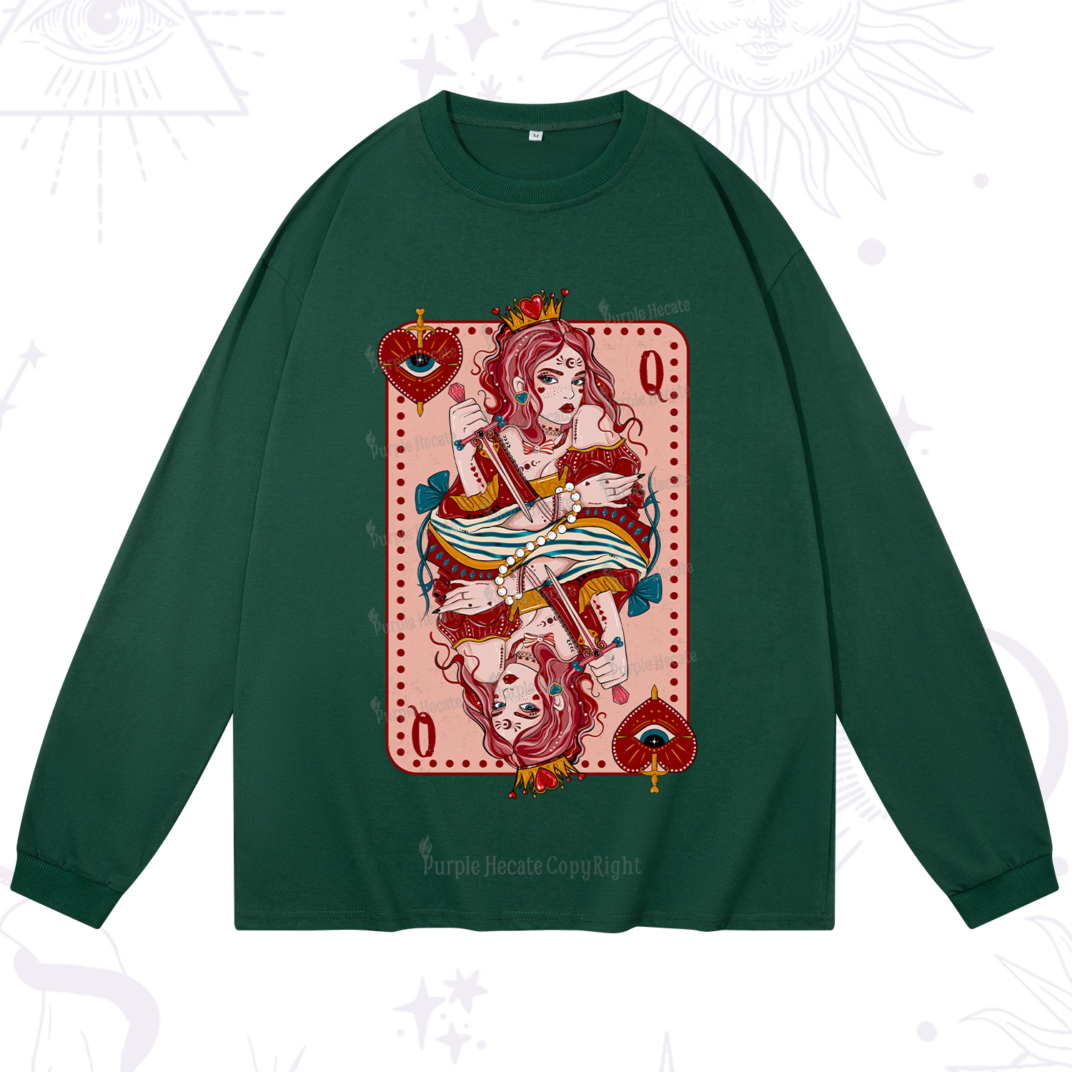 Purplehecate Queen of Hearts Long Sleeve T-Shirt