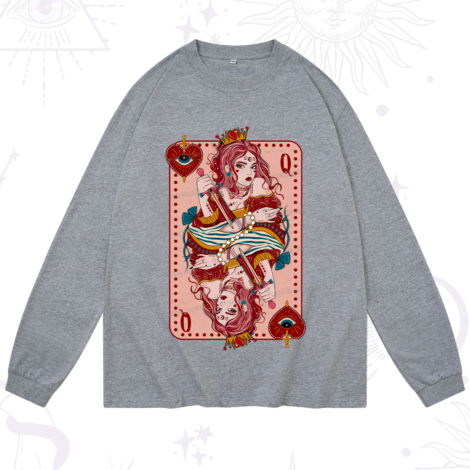 Purplehecate Queen of Hearts Long Sleeve T-Shirt