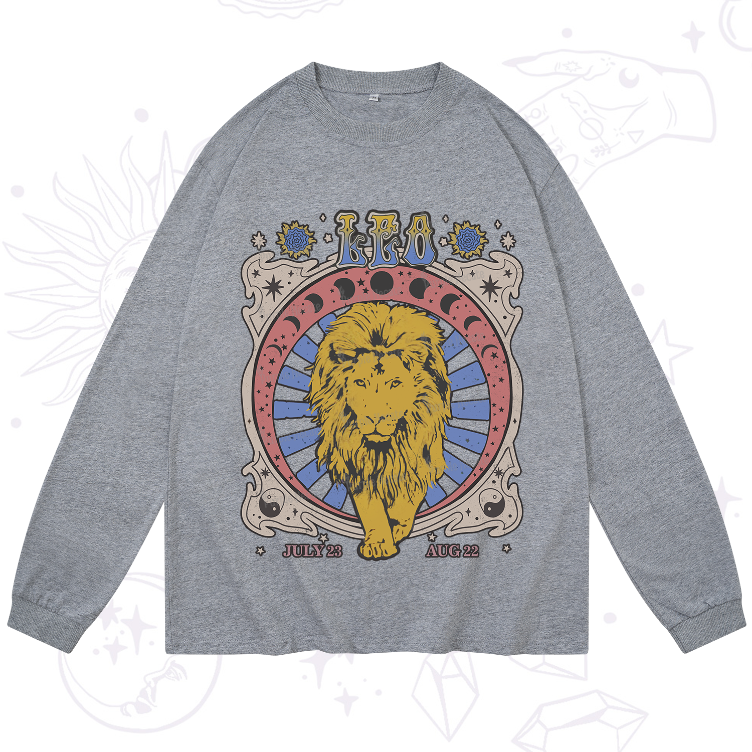Purplehecate Leo Crew Zodiac Long Sleeve T-Shirt