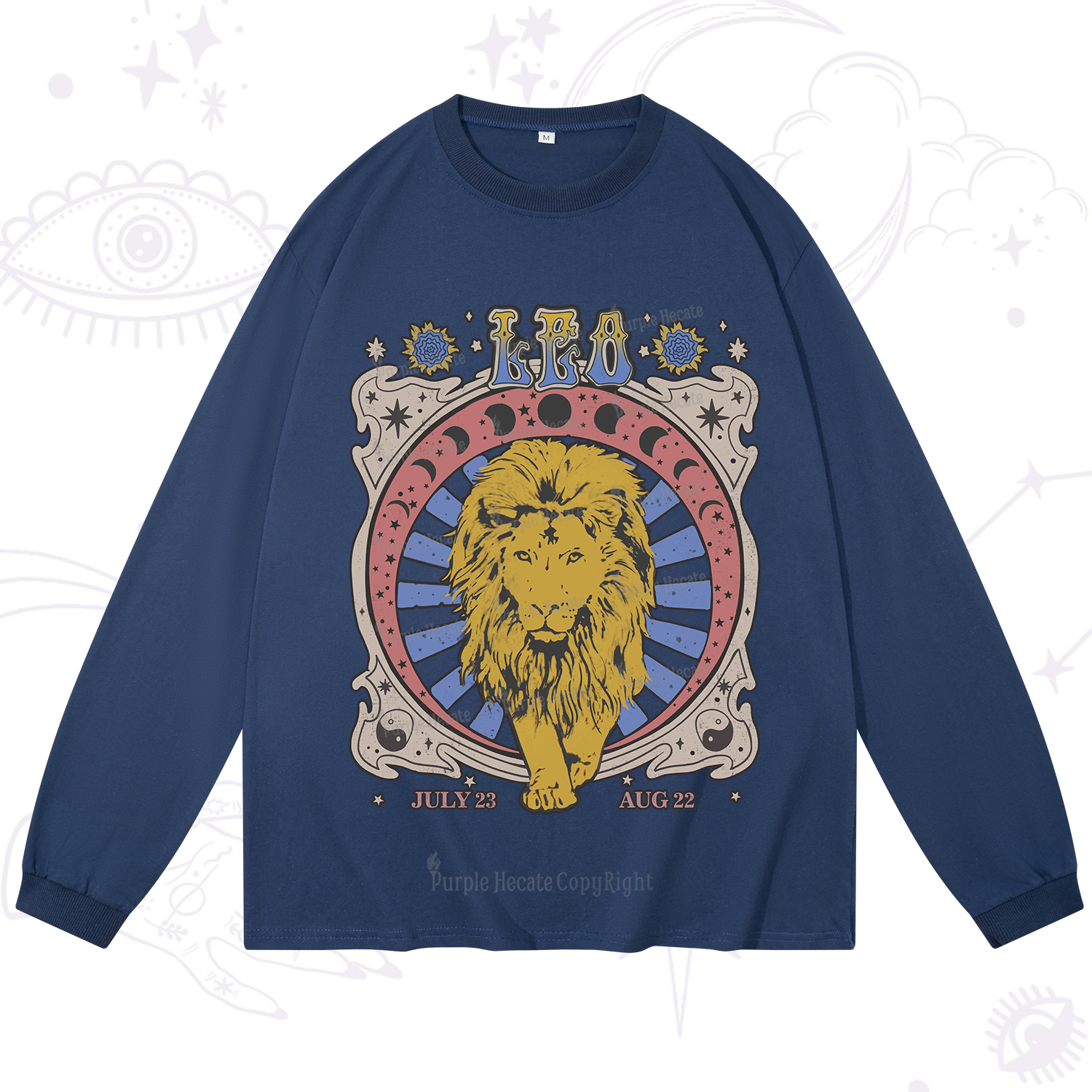 Purplehecate Leo Crew Zodiac Long Sleeve T-Shirt