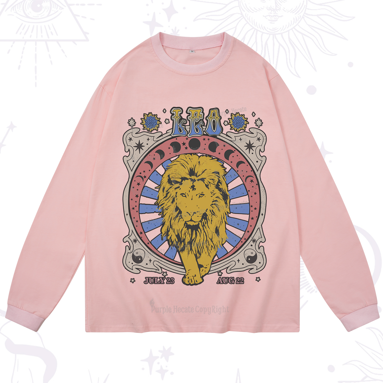 Purplehecate Leo Crew Zodiac Long Sleeve T-Shirt