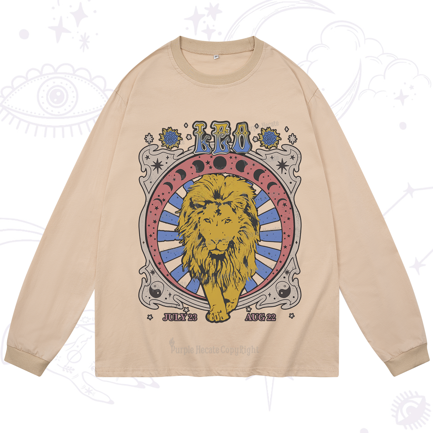 Purplehecate Leo Crew Zodiac Long Sleeve T-Shirt