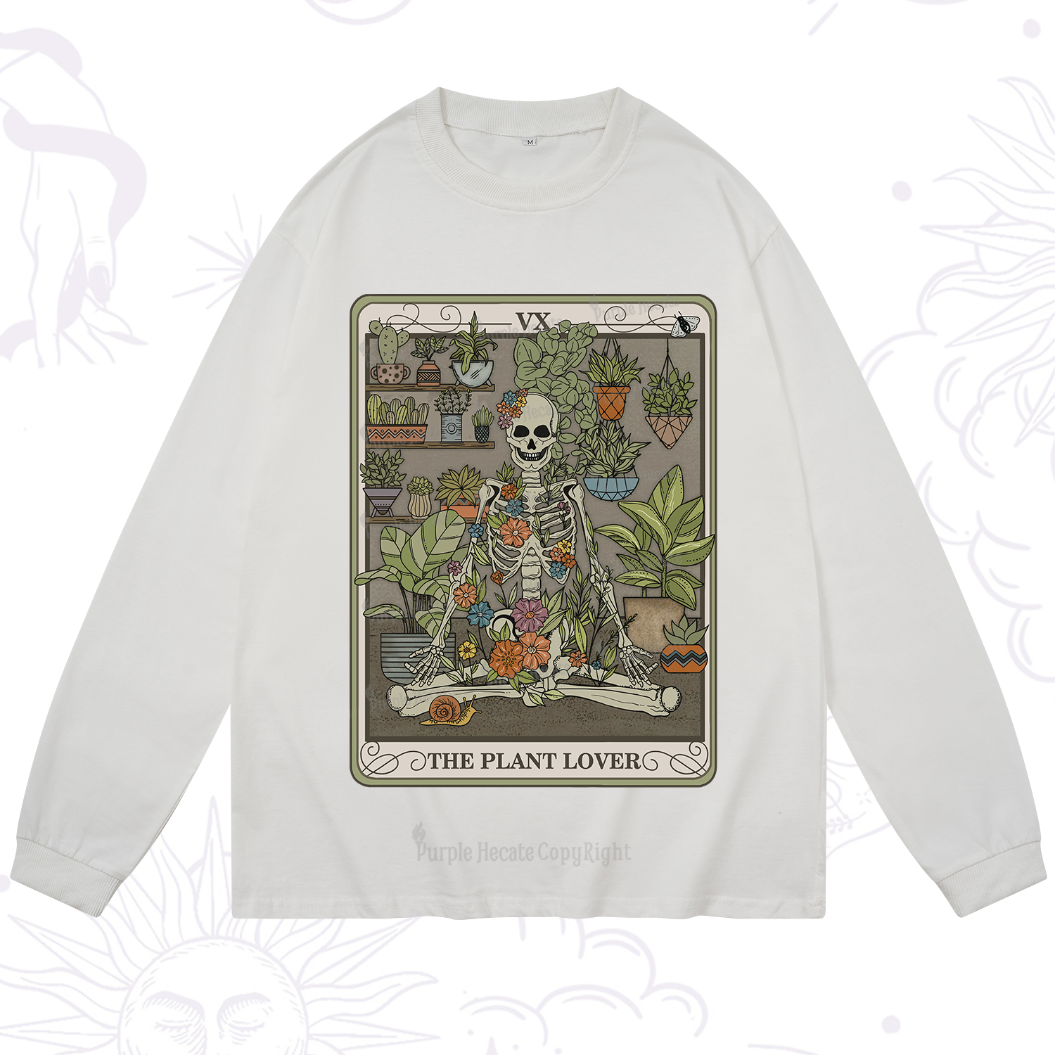 Purplehecate The Plant Lover Tarot Long Sleeve T-Shirt