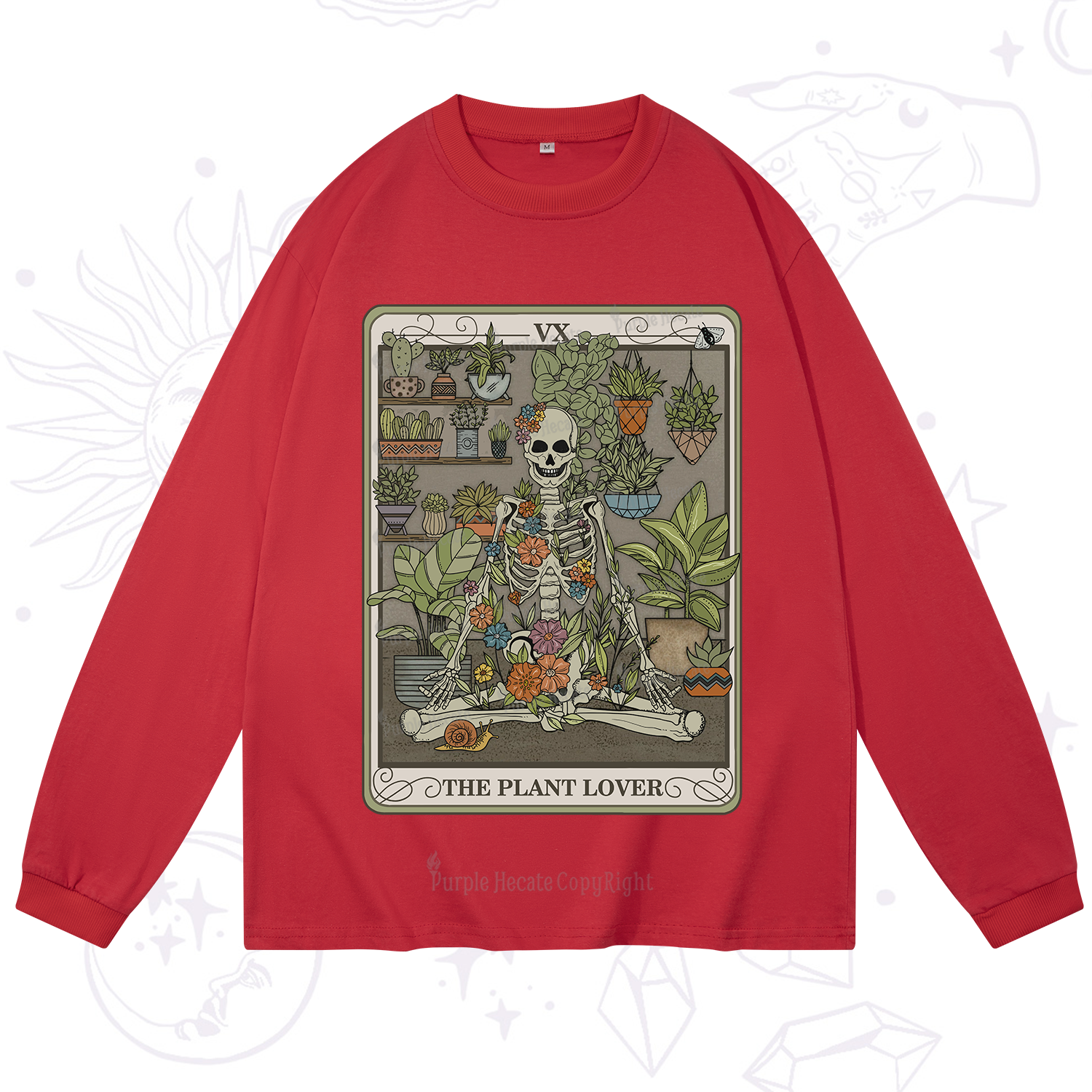 Purplehecate The Plant Lover Tarot Long Sleeve T-Shirt