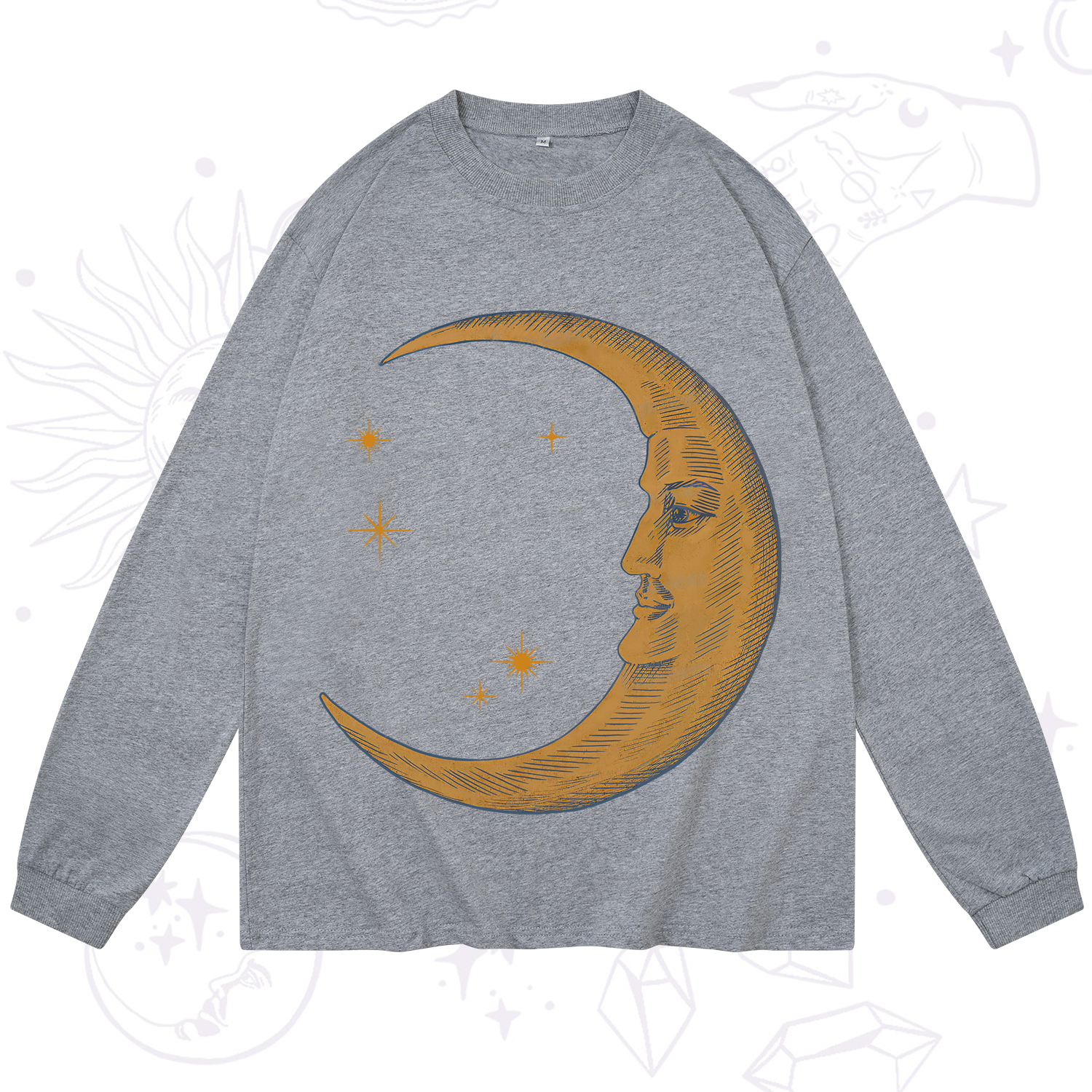Purplehecate Celestial Moon Long Sleeve T-Shirt