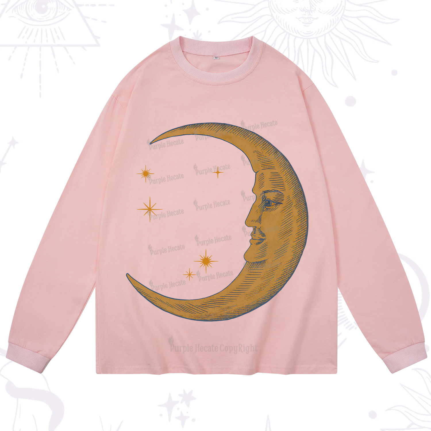 Purplehecate Celestial Moon Long Sleeve T-Shirt