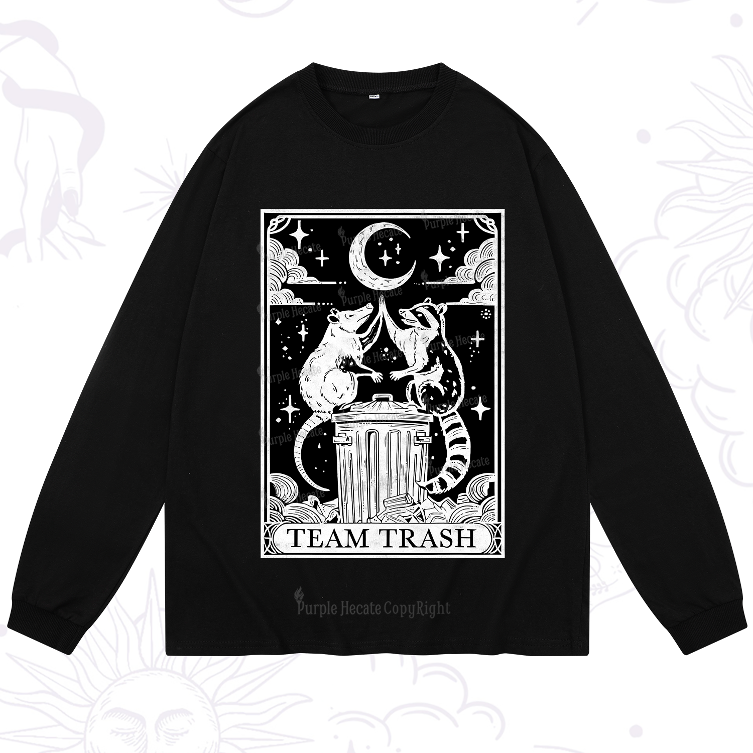 Purplehecate The Team Trash Tarot Long Sleeve T-Shirt