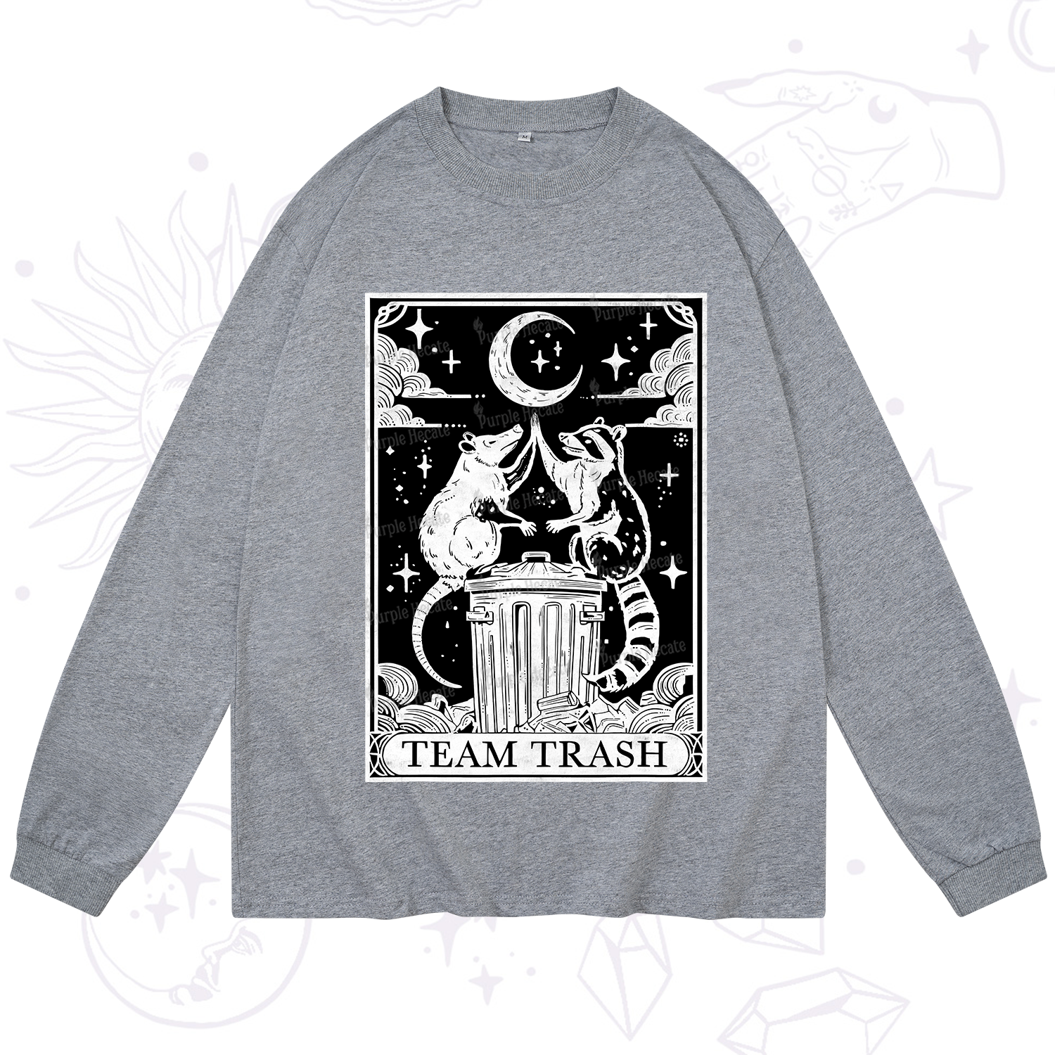 Purplehecate The Team Trash Tarot Long Sleeve T-Shirt