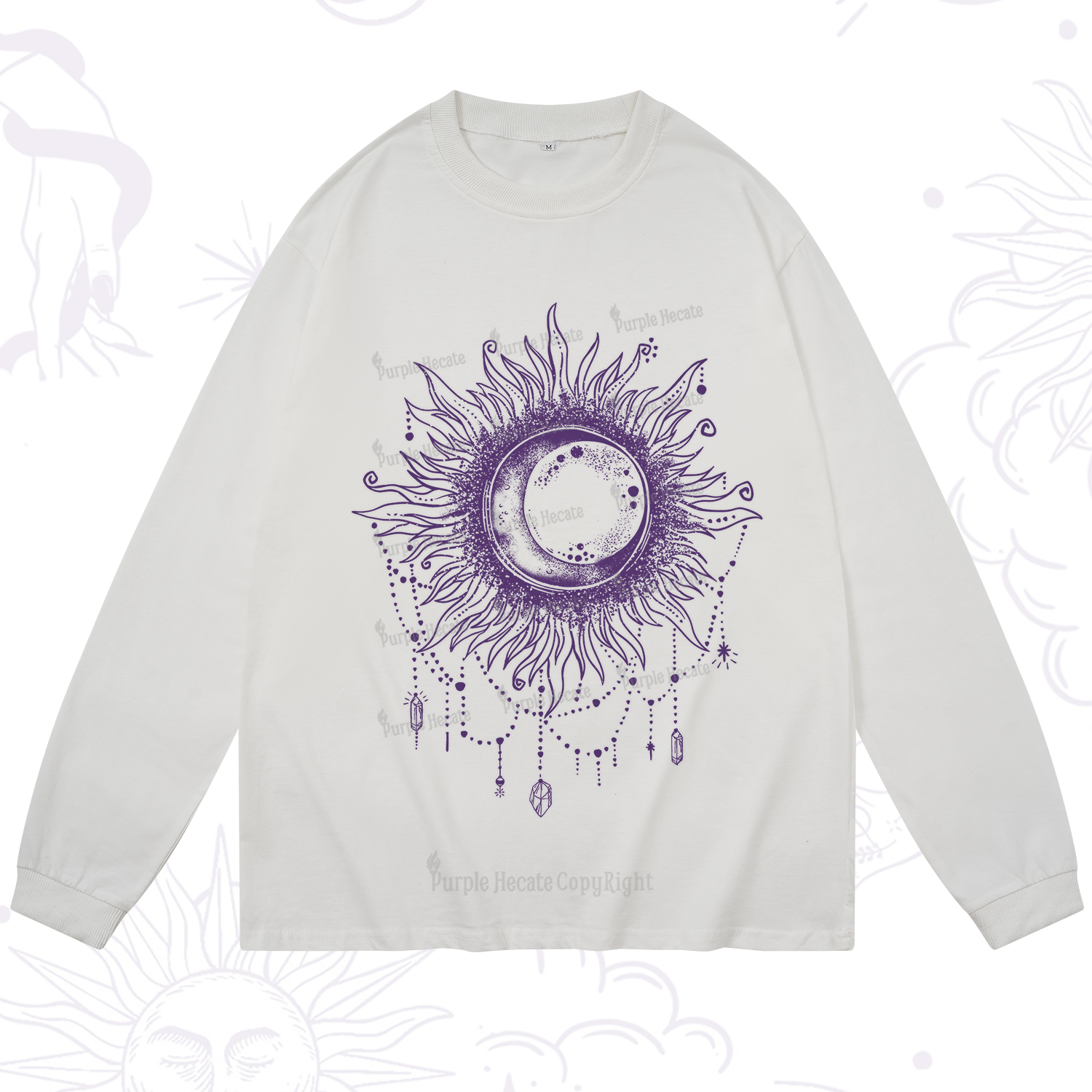 Purplehecate Starry Eye Long Sleeve T-Shirt