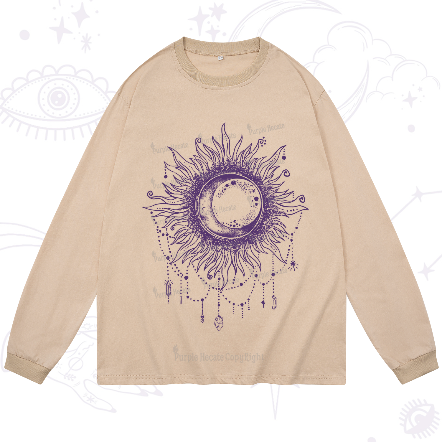 Purplehecate Starry Eye Long Sleeve T-Shirt