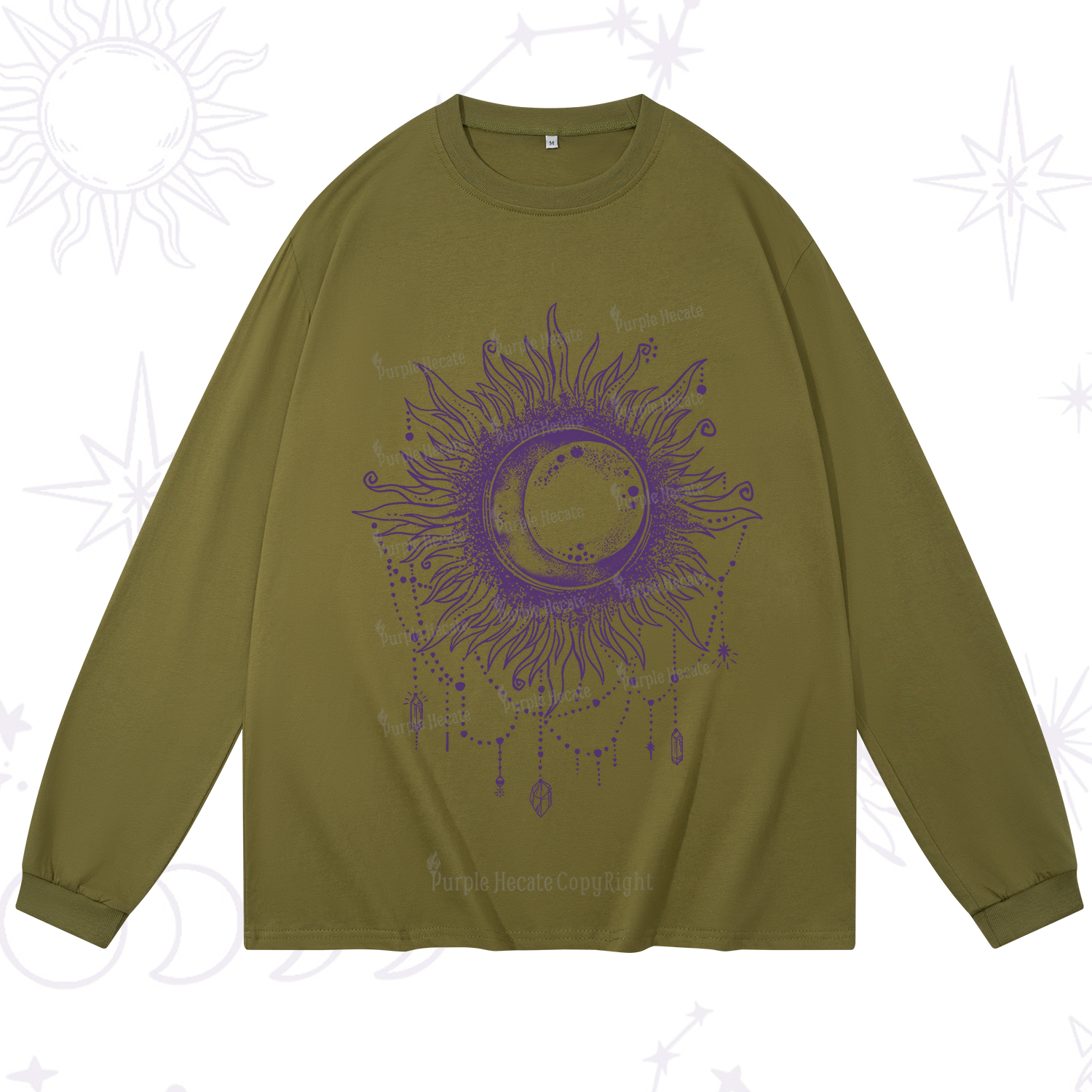 Purplehecate Starry Eye Long Sleeve T-Shirt
