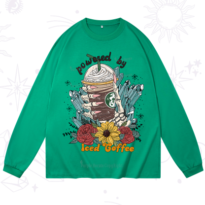 Purplehecate Powered By Ice Coffee Long Sleeve T-Shirt
