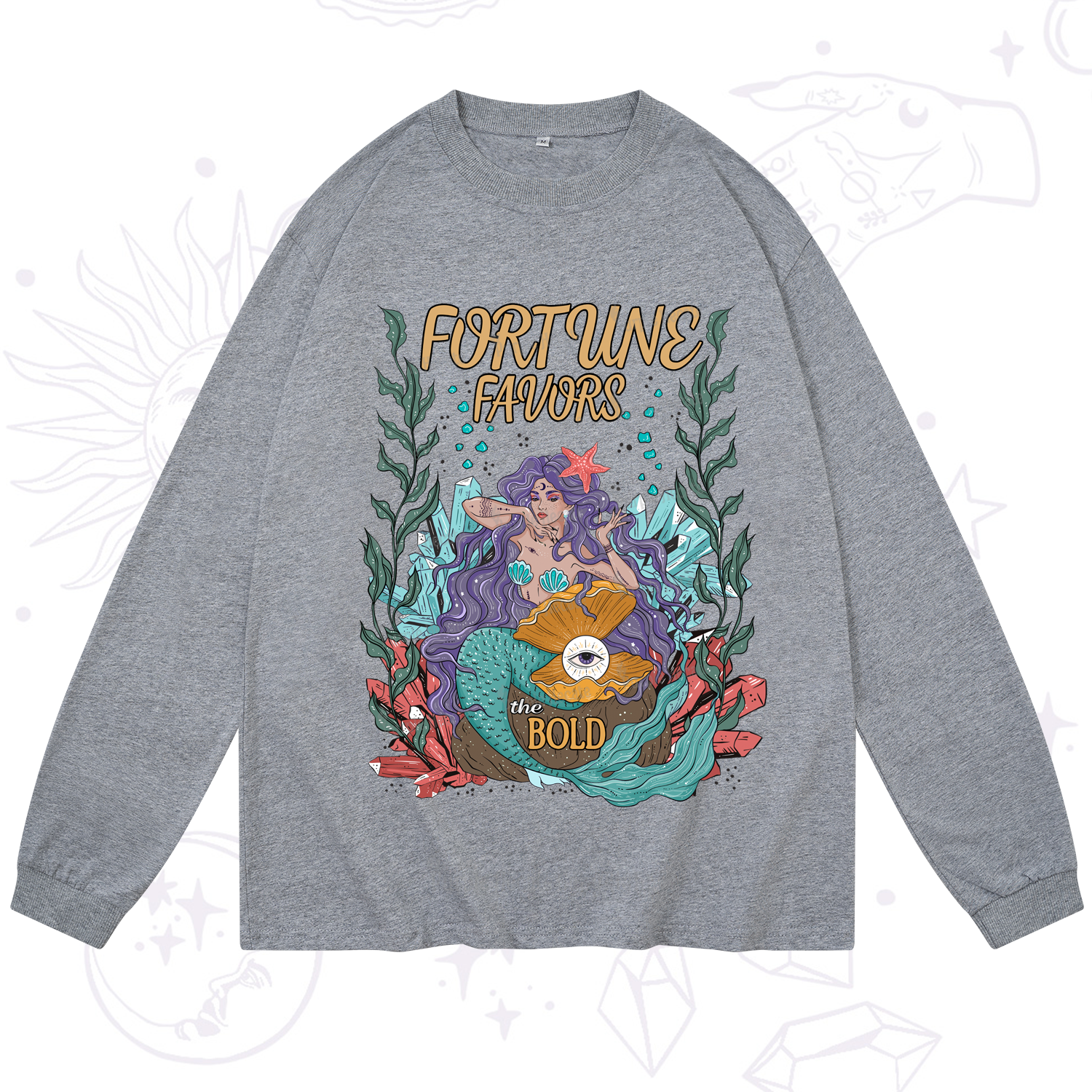 Purplehecate Fortune Favors The Bold Long Sleeve T-Shirt