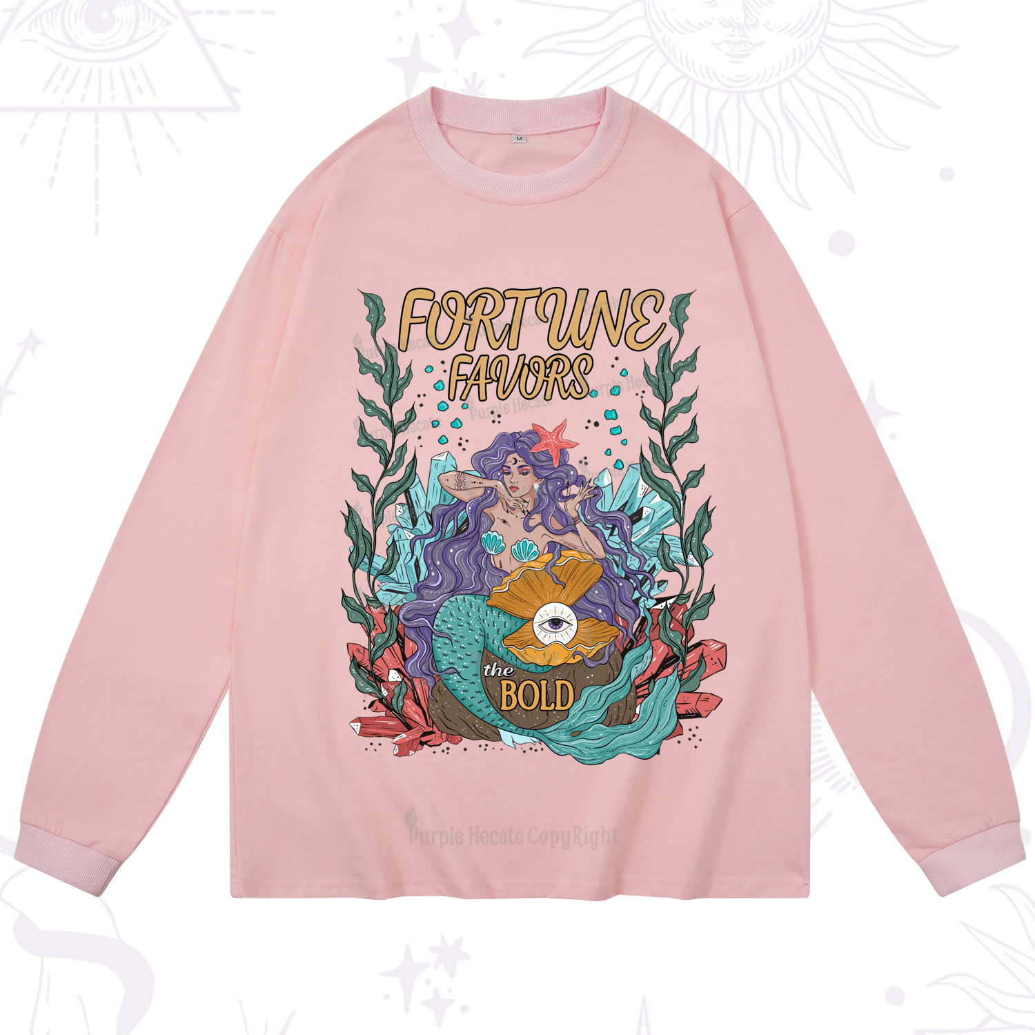 Purplehecate Fortune Favors The Bold Long Sleeve T-Shirt