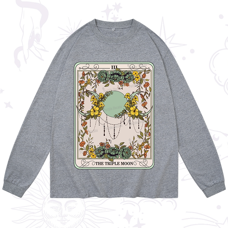 Purplehecate The Triple Moon Tarot Long Sleeve T-Shirt
