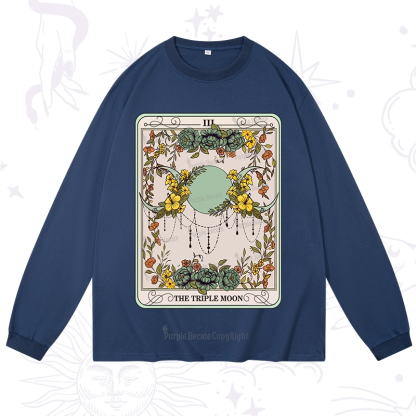 Purplehecate The Triple Moon Tarot Long Sleeve T-Shirt