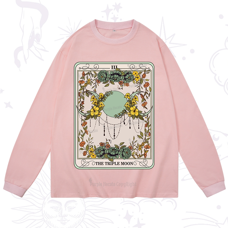 Purplehecate The Triple Moon Tarot Long Sleeve T-Shirt