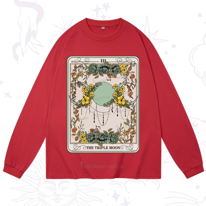 Purplehecate The Triple Moon Tarot Long Sleeve T-Shirt