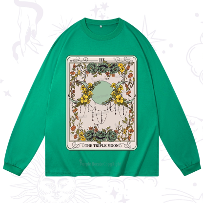 Purplehecate The Triple Moon Tarot Long Sleeve T-Shirt