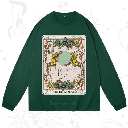 Purplehecate The Triple Moon Tarot Long Sleeve T-Shirt