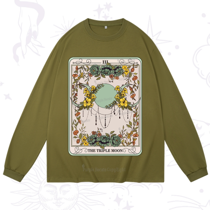 Purplehecate The Triple Moon Tarot Long Sleeve T-Shirt
