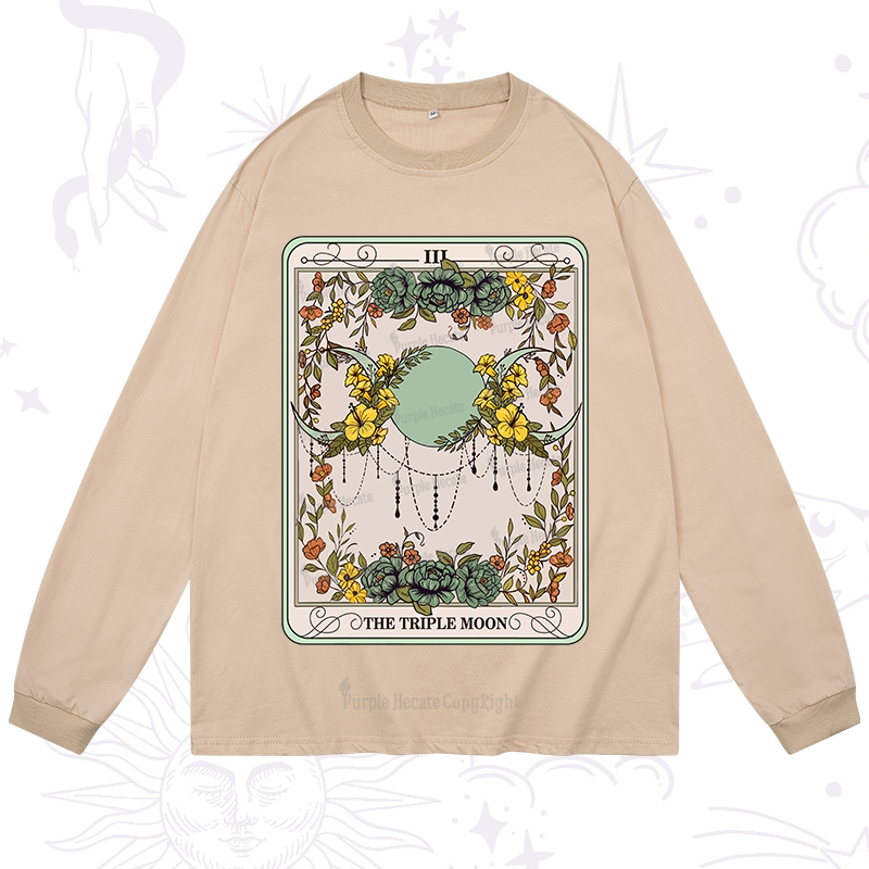 Purplehecate The Triple Moon Tarot Long Sleeve T-Shirt