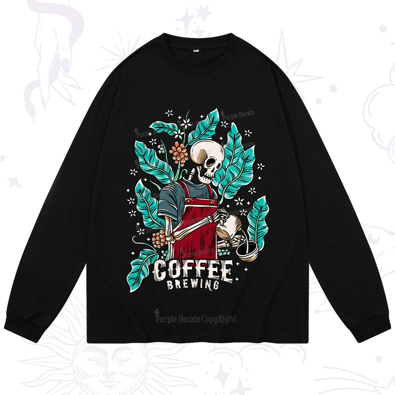 Purplehecate Coffee Brewing Long Sleeve T-Shirt