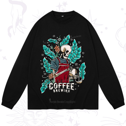 Purplehecate Coffee Brewing Long Sleeve T-Shirt