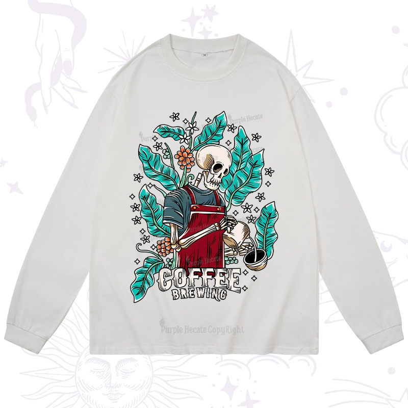 Purplehecate Coffee Brewing Long Sleeve T-Shirt