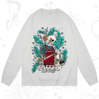Purplehecate Coffee Brewing Long Sleeve T-Shirt