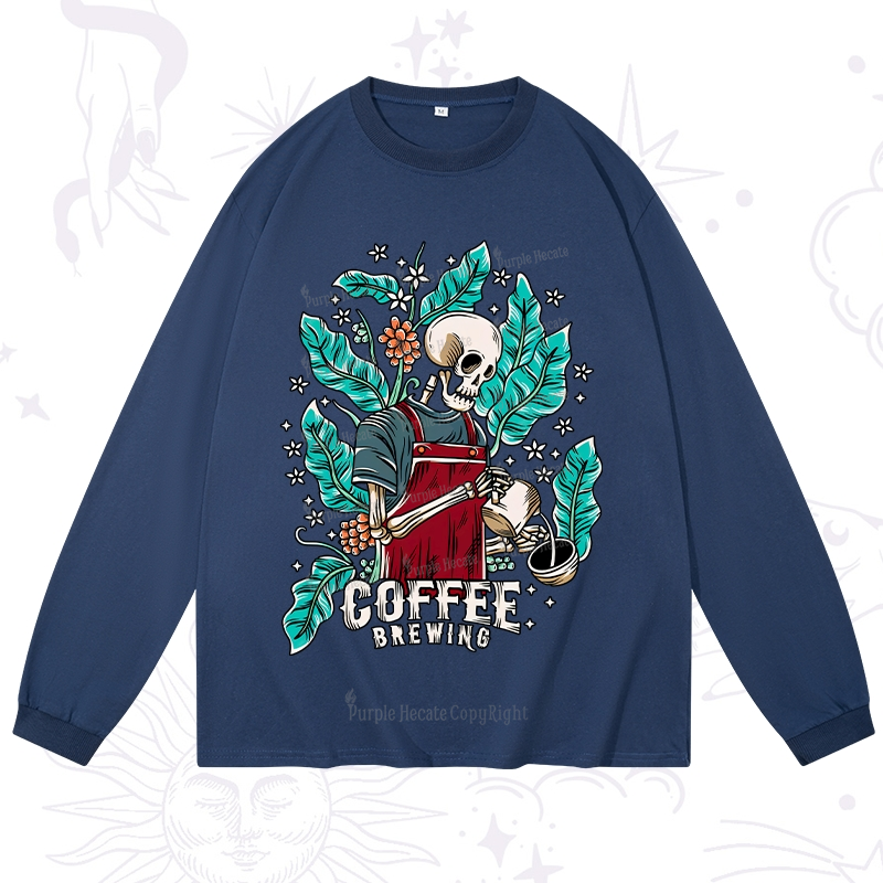 Purplehecate Coffee Brewing Long Sleeve T-Shirt