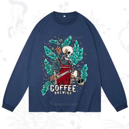 Purplehecate Coffee Brewing Long Sleeve T-Shirt