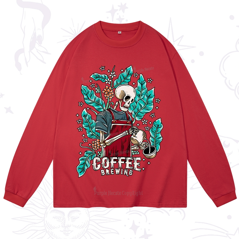 Purplehecate Coffee Brewing Long Sleeve T-Shirt