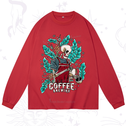 Purplehecate Coffee Brewing Long Sleeve T-Shirt