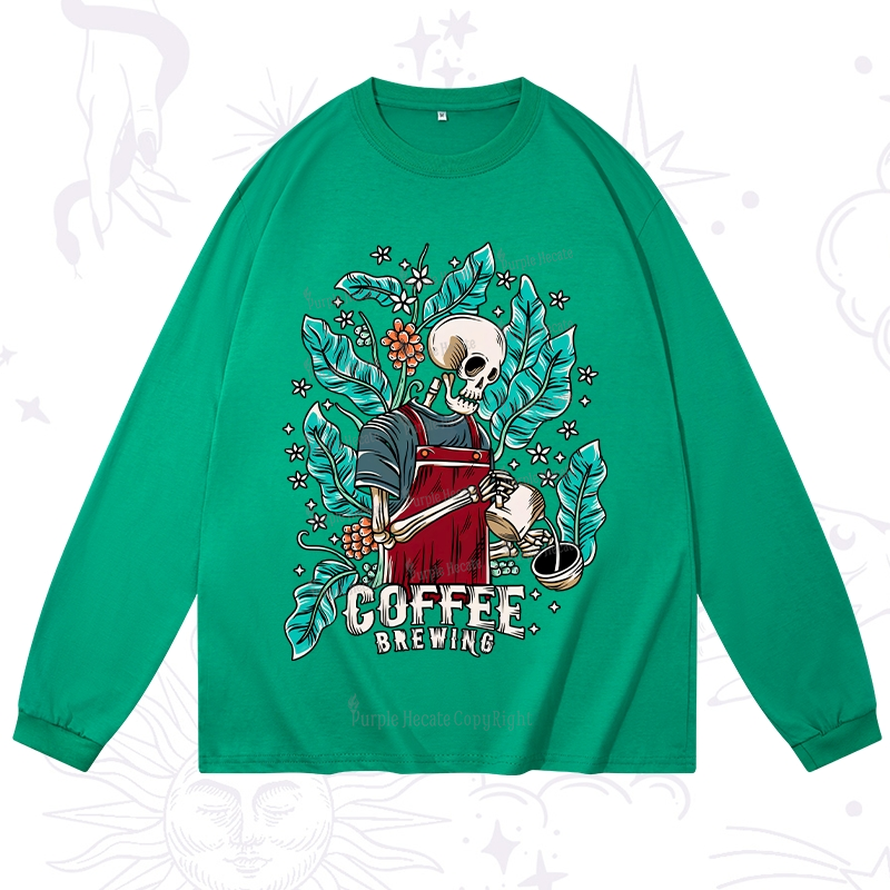 Purplehecate Coffee Brewing Long Sleeve T-Shirt