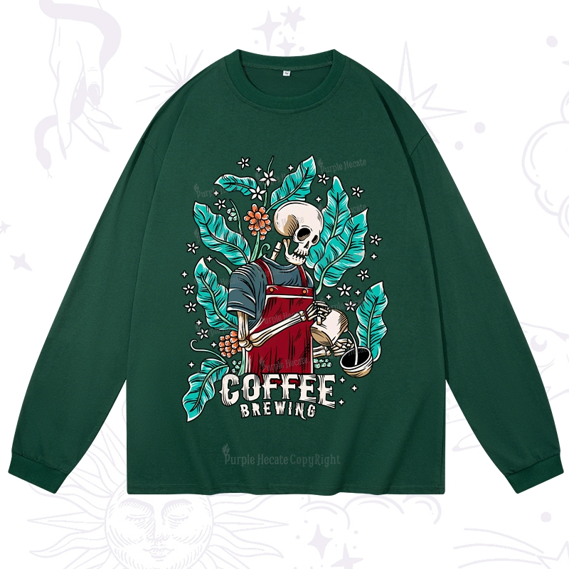 Purplehecate Coffee Brewing Long Sleeve T-Shirt