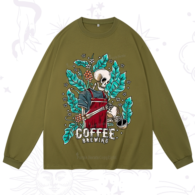 Purplehecate Coffee Brewing Long Sleeve T-Shirt