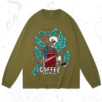 Purplehecate Coffee Brewing Long Sleeve T-Shirt