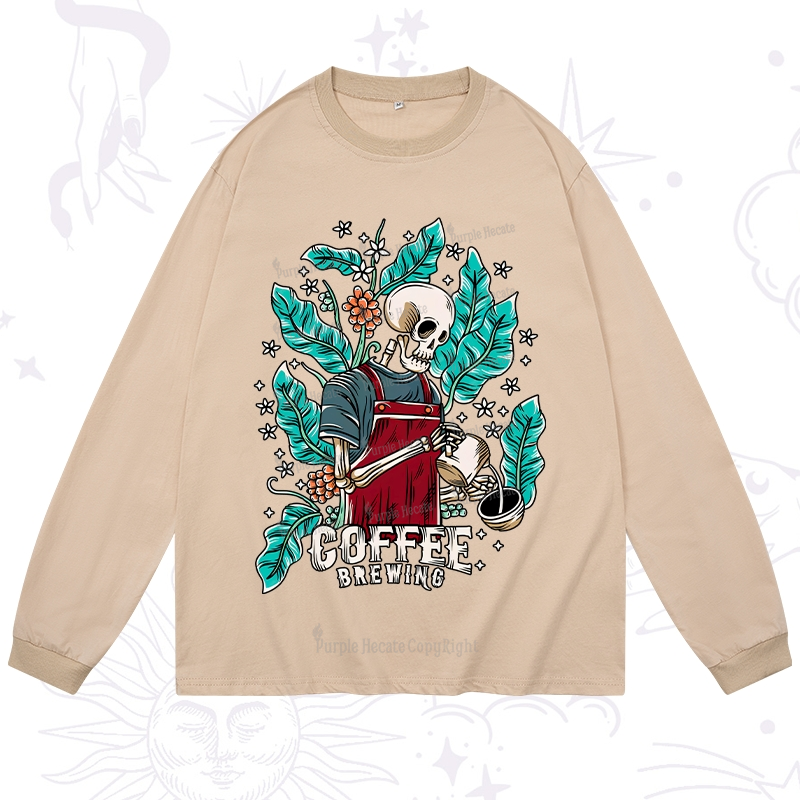 Purplehecate Coffee Brewing Long Sleeve T-Shirt