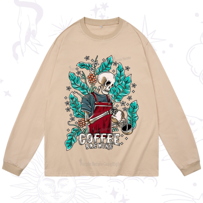Purplehecate Coffee Brewing Long Sleeve T-Shirt