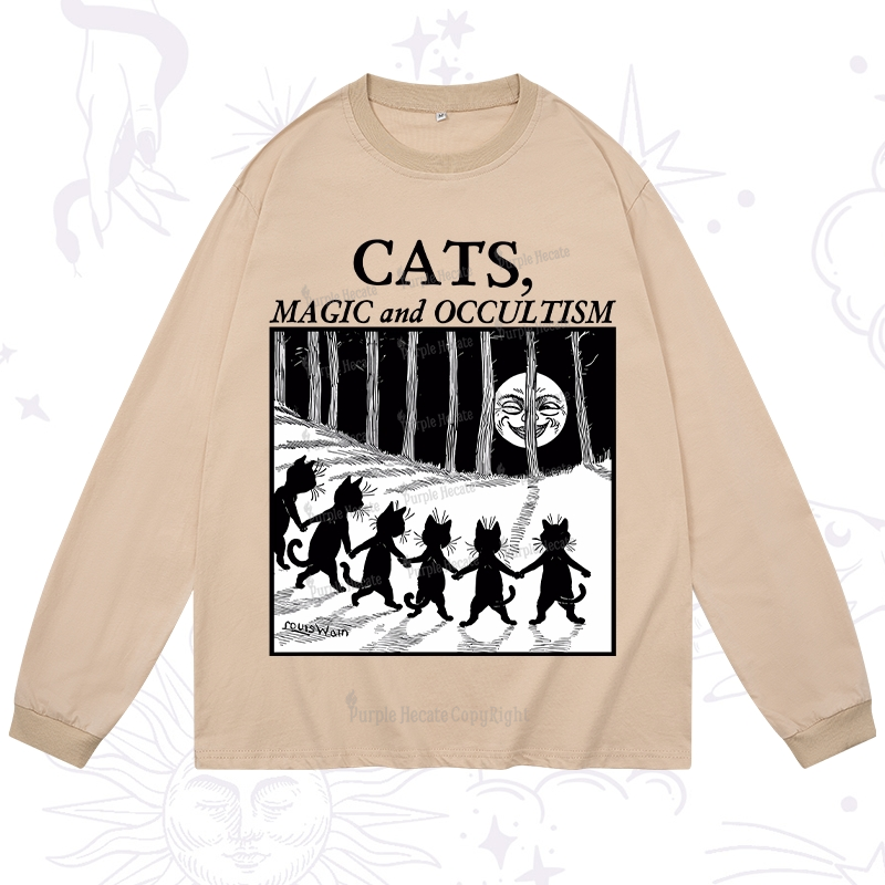 Purplehecate Cats Magic And Occultism Long Sleeve T-Shirt