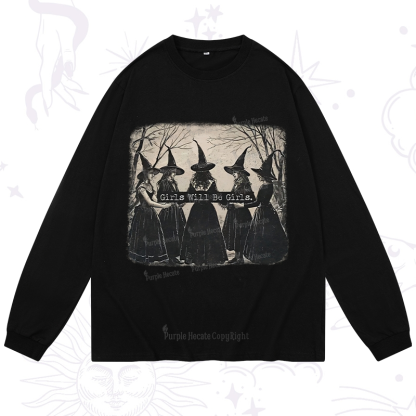 Purplehecate Girls Will Be Girls Witch Long Sleeve T-Shirt