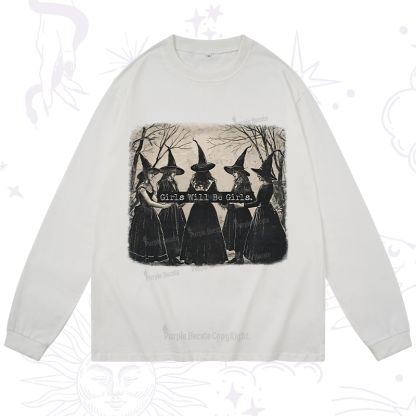 Purplehecate Girls Will Be Girls Witch Long Sleeve T-Shirt