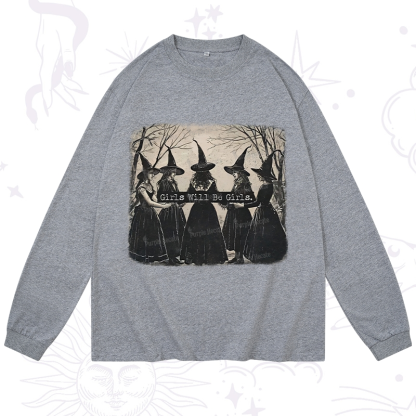 Purplehecate Girls Will Be Girls Witch Long Sleeve T-Shirt