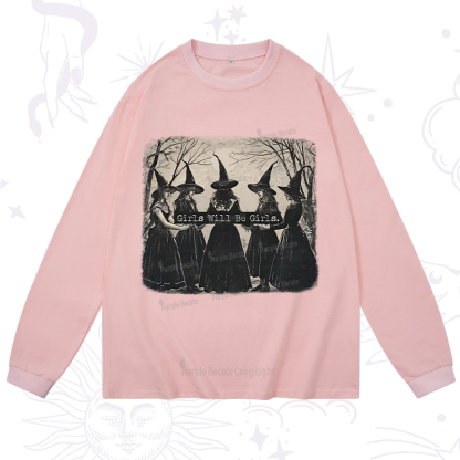 Purplehecate Girls Will Be Girls Witch Long Sleeve T-Shirt