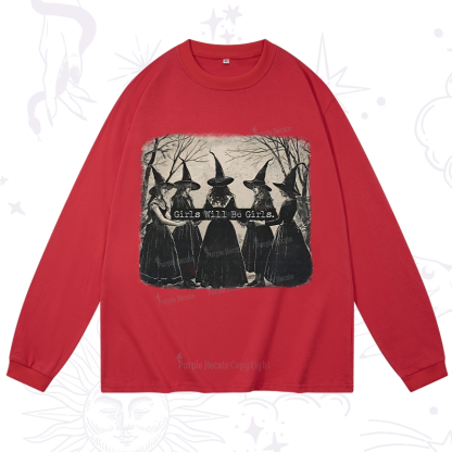 Purplehecate Girls Will Be Girls Witch Long Sleeve T-Shirt