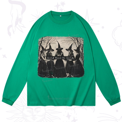Purplehecate Girls Will Be Girls Witch Long Sleeve T-Shirt