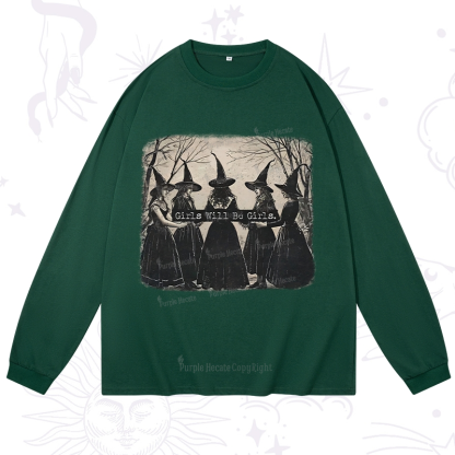 Purplehecate Girls Will Be Girls Witch Long Sleeve T-Shirt